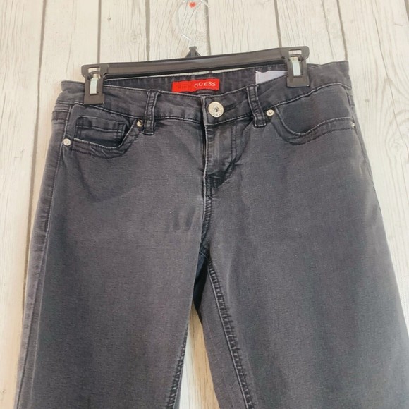 Womens Guess Black Stretch Straight Leg Denim Jeans Size 28 W 30 L 28 - Picture 2 of 11